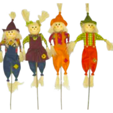 39" Boy & Girl Scarecrows