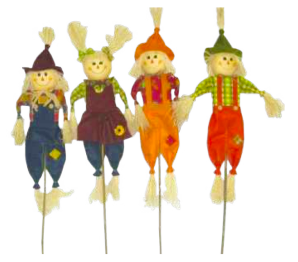 39" Boy & Girl Scarecrows