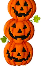 36” Triple Pumpkin Stack Yard Stake