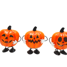 7" Standing Bobble Pumpkin Figure w/Light