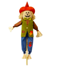 60" Pumpkin Face Scarecrow