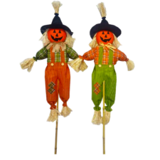 48" Pumpkin Face Scarecrow