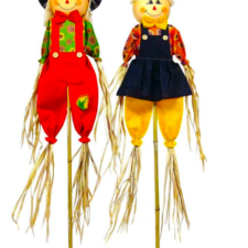 48" Boy & Girl Scarecrows
