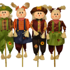 55" Girl and Boy Scarecrow